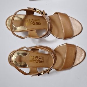 Salvatore Ferragamo ankle strap heel sandals